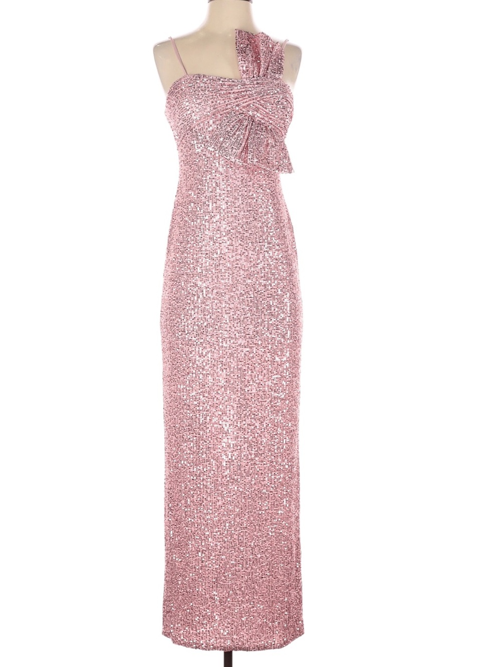 Mac Duggal Rose Pink Sequin Maxi Skirt